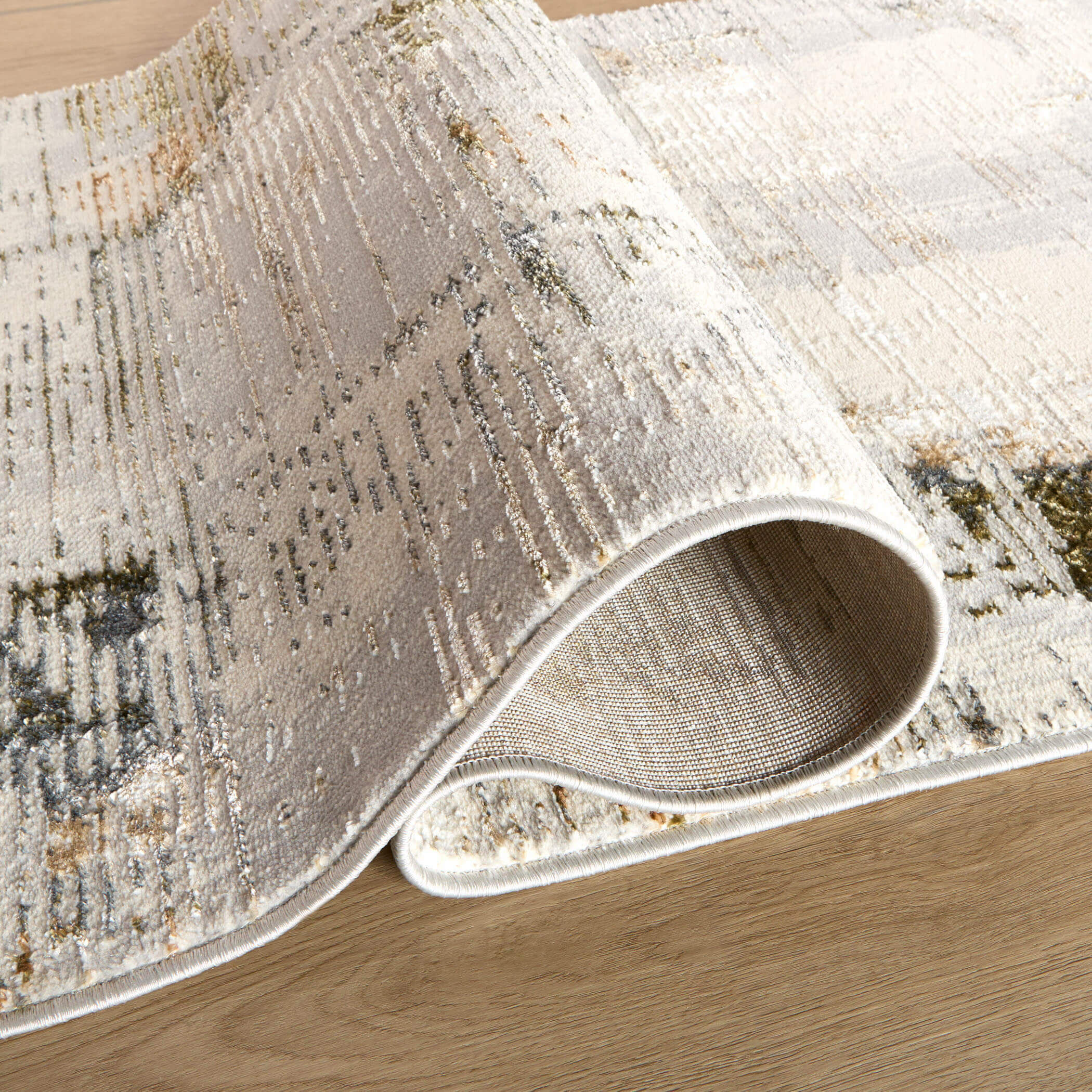 Salim Ivory and Brown Indoor Rug