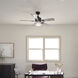 Lyndon 52 inch Distressed Black with Dark Walnut Blades Ceiling Fan