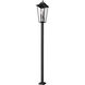 Gannon 5 Light 132.75 inch Black Outdoor Post Mounted Fixture in G9