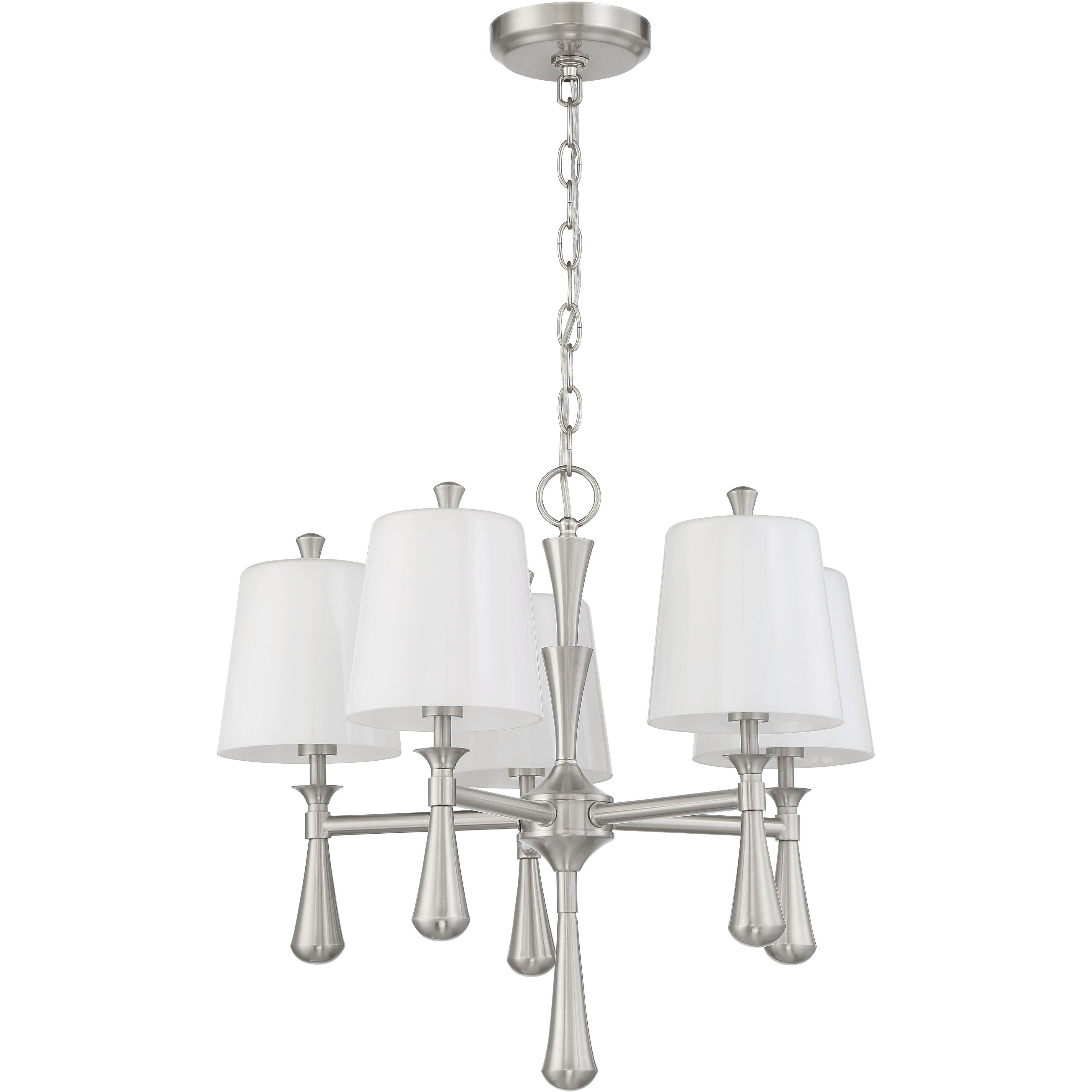 Palmer 5 Light 21 inch Brushed Polished Nickel Chandelier Ceiling Light