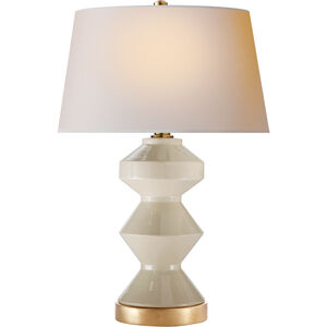 Chapman & Myers Weller 26.5 inch 150.00 watt Coconut Porcelain Table Lamp Portable Light in Natural Paper