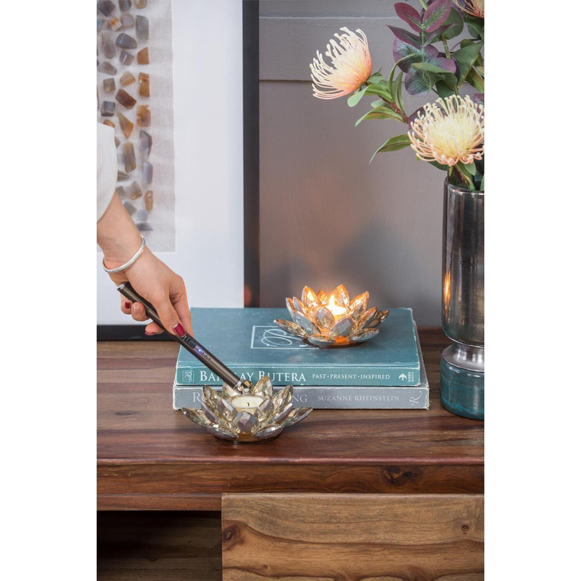 Lotus 5.9 X 2.2 inch Candleholder