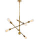 Newtown 6 Light 29 inch Brass Pendant Ceiling Light