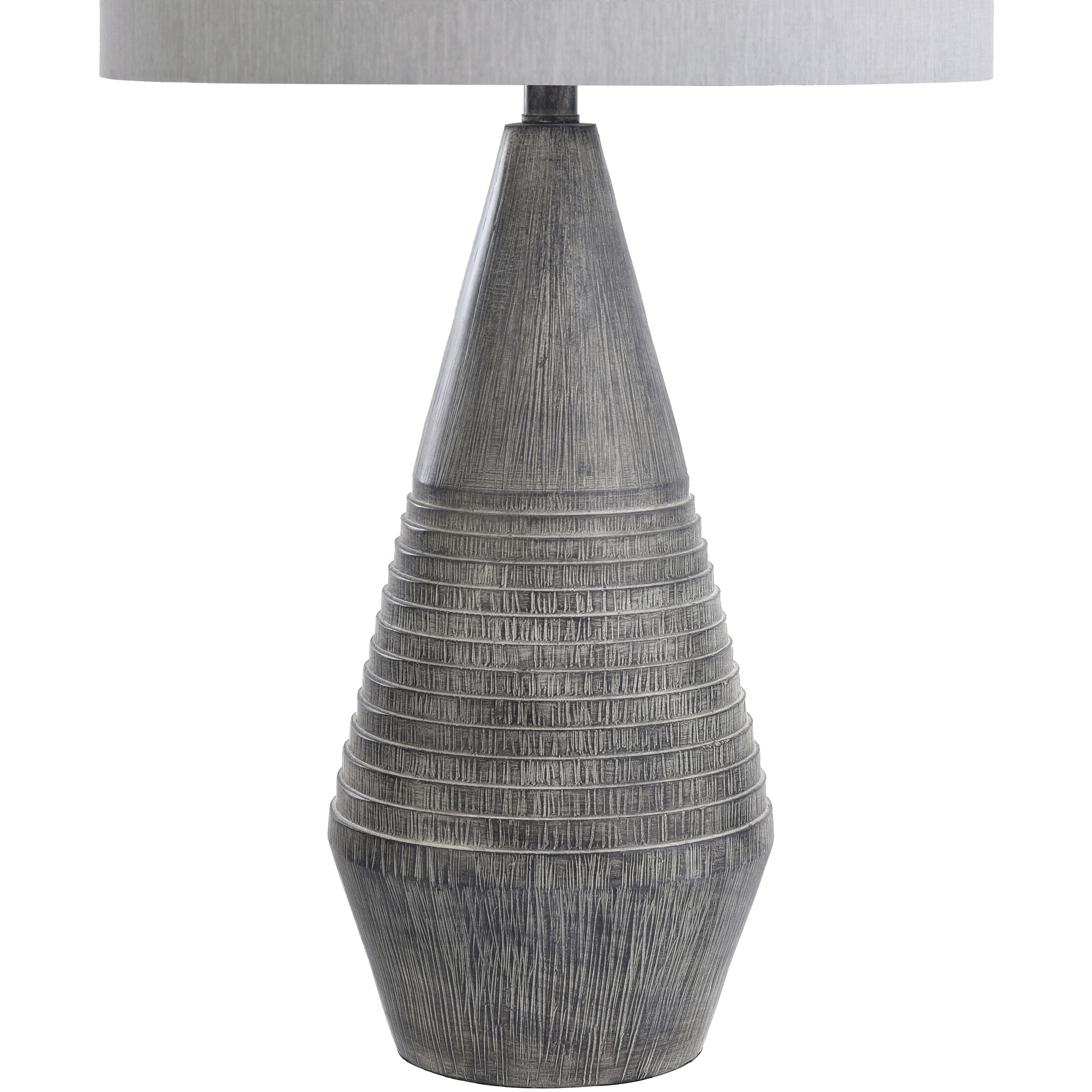 Tipton Farmhouse 31 inch 150.00 watt Faux Wood Poly Resin Gray Finished Lamp Body/ Base Table Lamp Portable Light