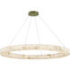LumenAria LED 52 inch Brushed Brass Pendant Ceiling Light in Alabaster Rocks