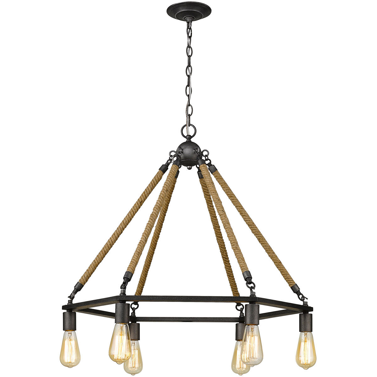 Holden 6 Light 30 inch Antique Gray Chandelier Ceiling Light