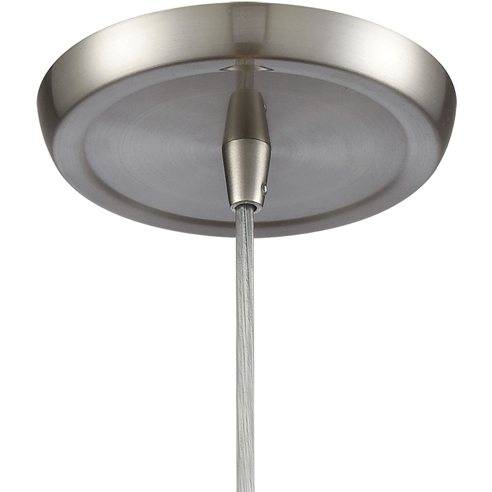 Capri 1 Light 5 inch Gray with Satin Nickel Mini Pendant Ceiling Light
