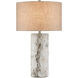 Faux Birch 29.5 inch 150 watt Birch White and Gray Table Lamp Portable Light