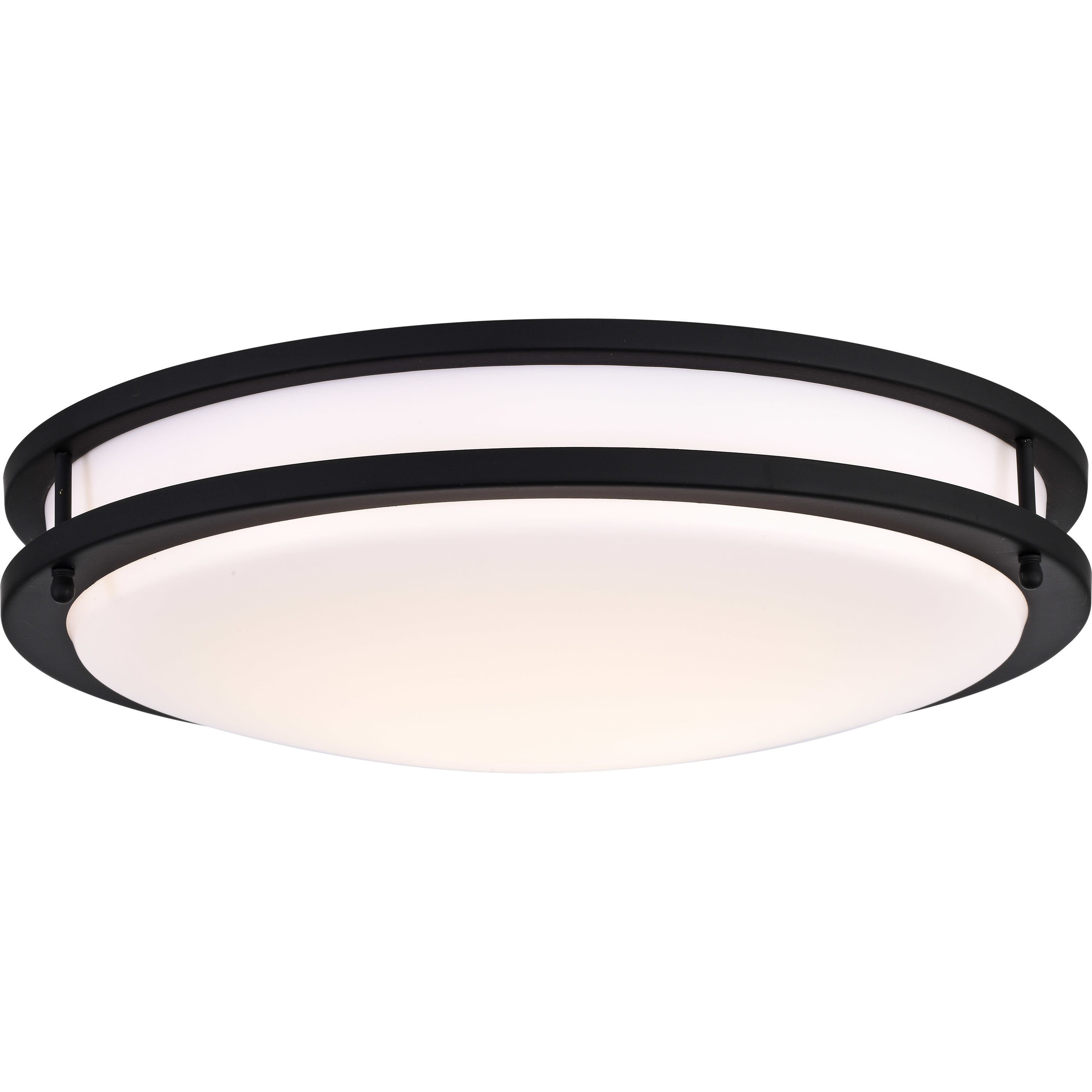 Glamour LED 17 inch Matte Black Flush Mount Ceiling Light