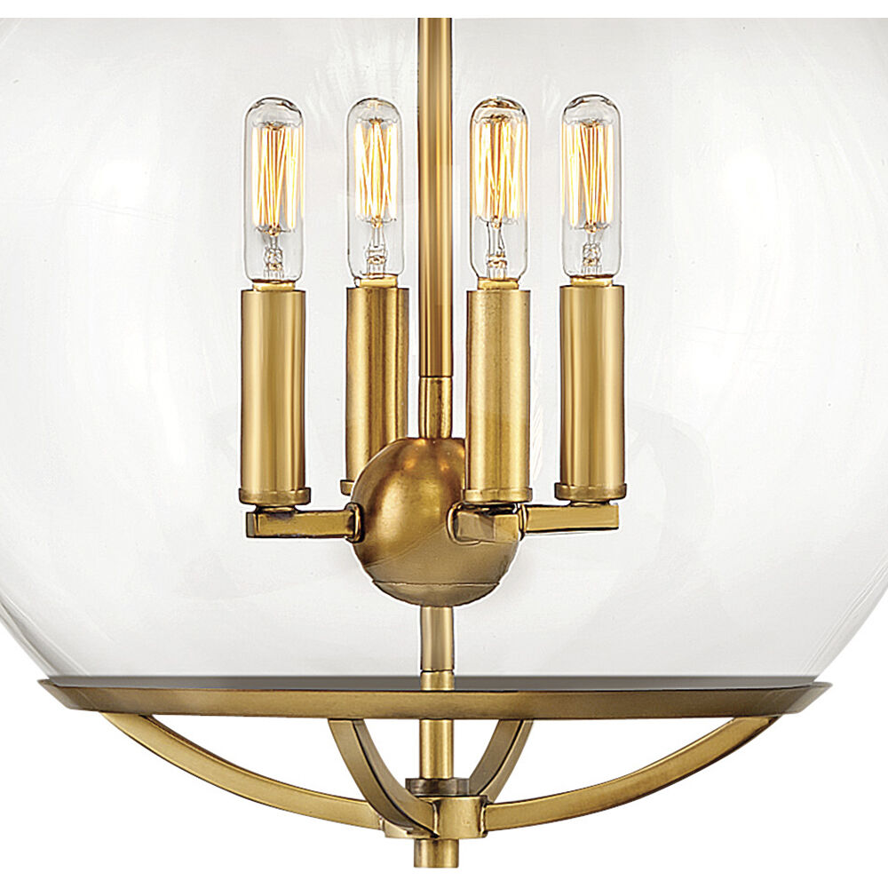 Calvin 4 Light 15 inch Heritage Brass Indoor Pendant Ceiling Light