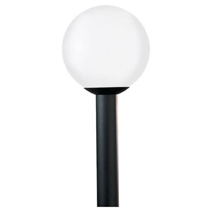 Outdoor Globe 1 Light 15 inch White Plastic Outdoor Post Lantern, Large