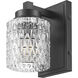 Jacqueline 1 Light 4.75 inch Matte Black Wall Sconce Wall Light