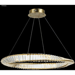 Contemporary LED Gold Crystal Chandelier Ceiling Light