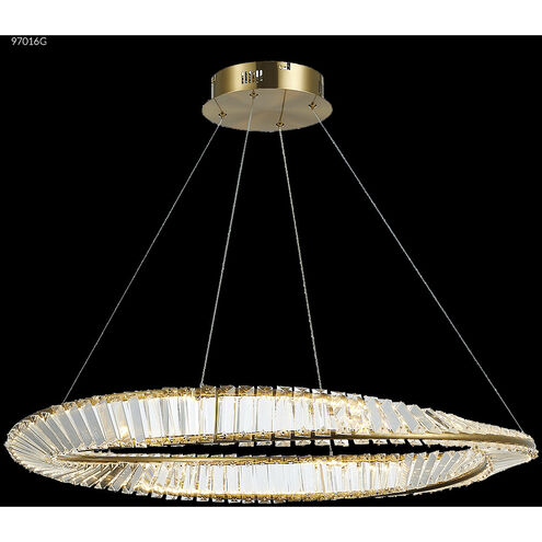 Contemporary LED Gold Crystal Chandelier Ceiling Light