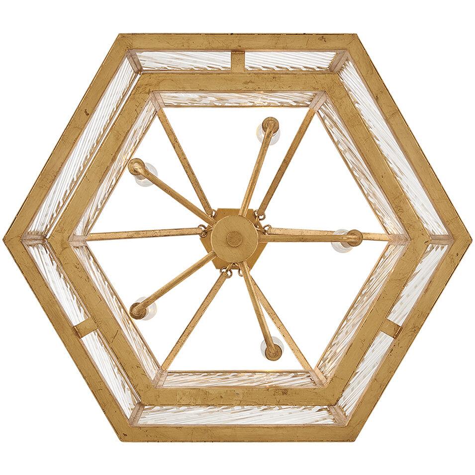 Lisa McDennon Sura 5 Light 26 inch Distressed Brass Chandelier Ceiling Light, Multi Tier