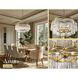 Azura 6 Light 34 inch Heirloom Brass Scalloped Pendant Ceiling Light