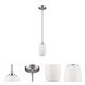 Sophia 1 Light 5 inch Satin Nickel Pendant Ceiling Light