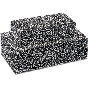 Lela 11 inch Black/White Boxes, Set of 2