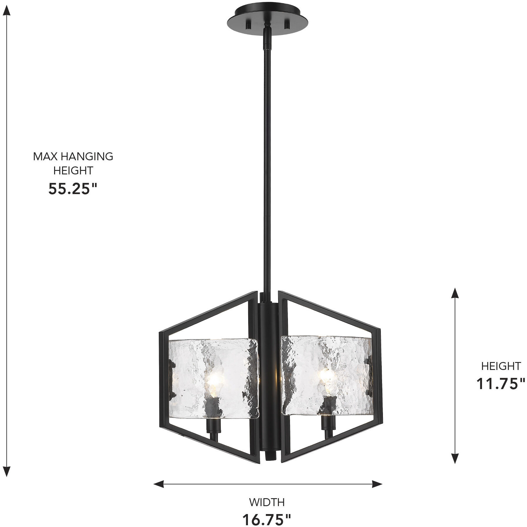 Varsha 3 Light 16.75 inch Matte Black Pendant Ceiling Light