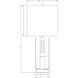 Atticus 29 inch 150.00 watt Brushed Nickel Table Lamp Portable Light in Silver