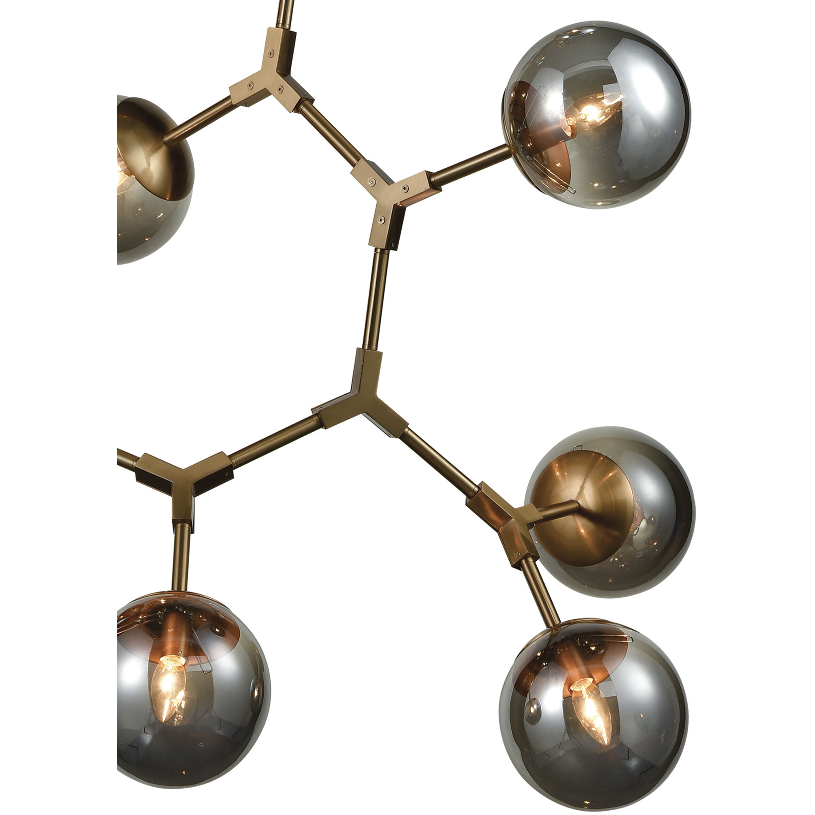 Synapse 11 Light 35 inch Aged Brass Chandelier Ceiling Light