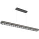 Tessera LED 62.6 inch Matte Black with Ash Linear Chandelier Ceiling Light