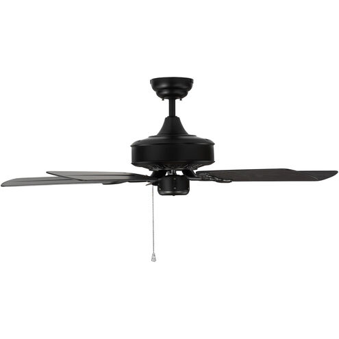 Haven 44 inch Matte Black with Black ABS Blades Outdoor Ceiling Fan