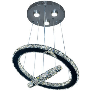 Blair 5 Light 19.68 inch Chrome 2-Tier Ring Pendant Ceiling Light