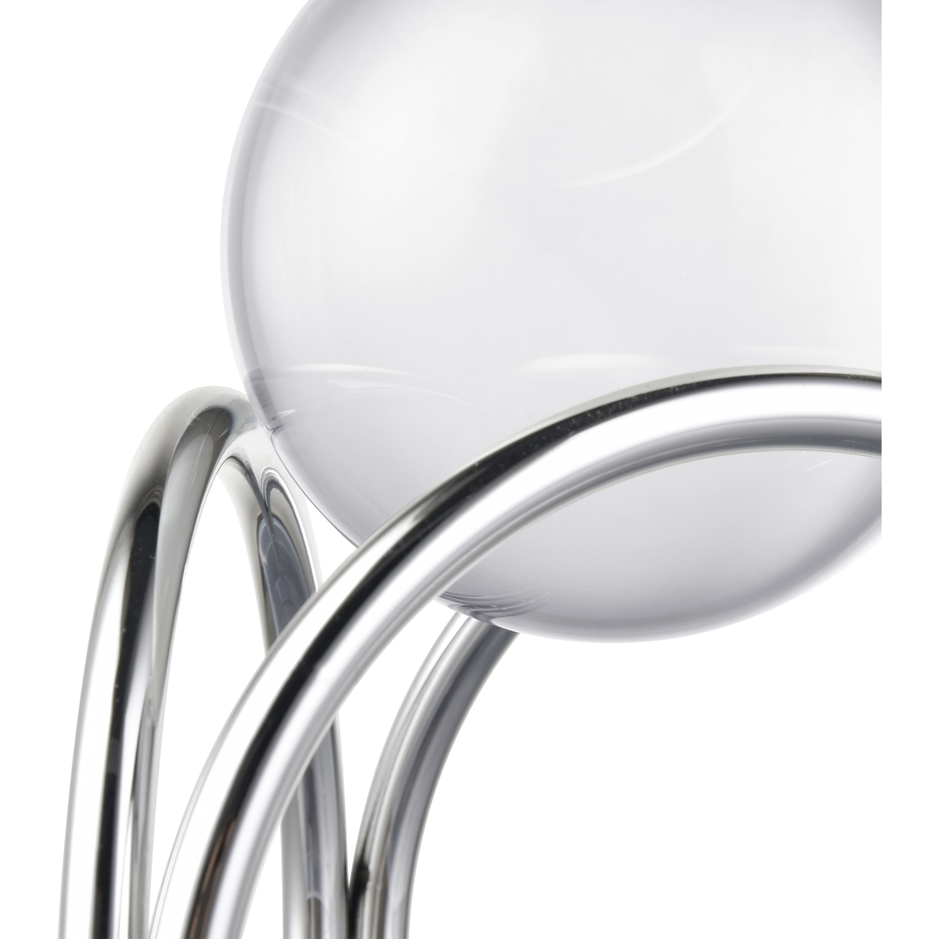 Sibyl Silver with Clear Orb Stand, Set of 2