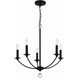 Mila 5 Light 23 inch Black Chandelier Ceiling Light