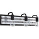 Abbey Rose 3 Light 26 inch Black and Galvanized Bath Vanity Light Wall Light