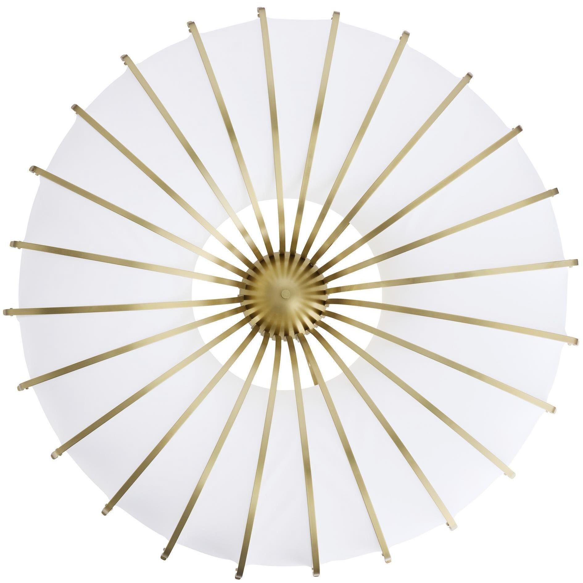 Chambers 10 Light 52 inch Antique Brass Semi Flush Mount Ceiling Light