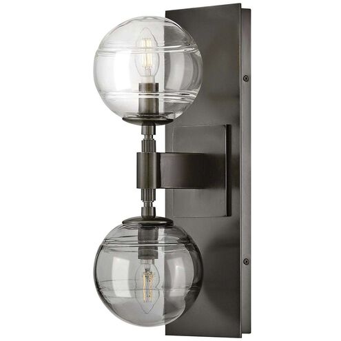 Oberon 2 Light 7 inch Black Oxide Sconce Wall Light