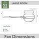 Anisten 52 inch Matte Black with Matte Black/Dark Gray Oak Blades Ceiling Fan