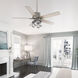 Astwood II 52 inch Brushed Nickel with Light Oak Blades Ceiling Fan