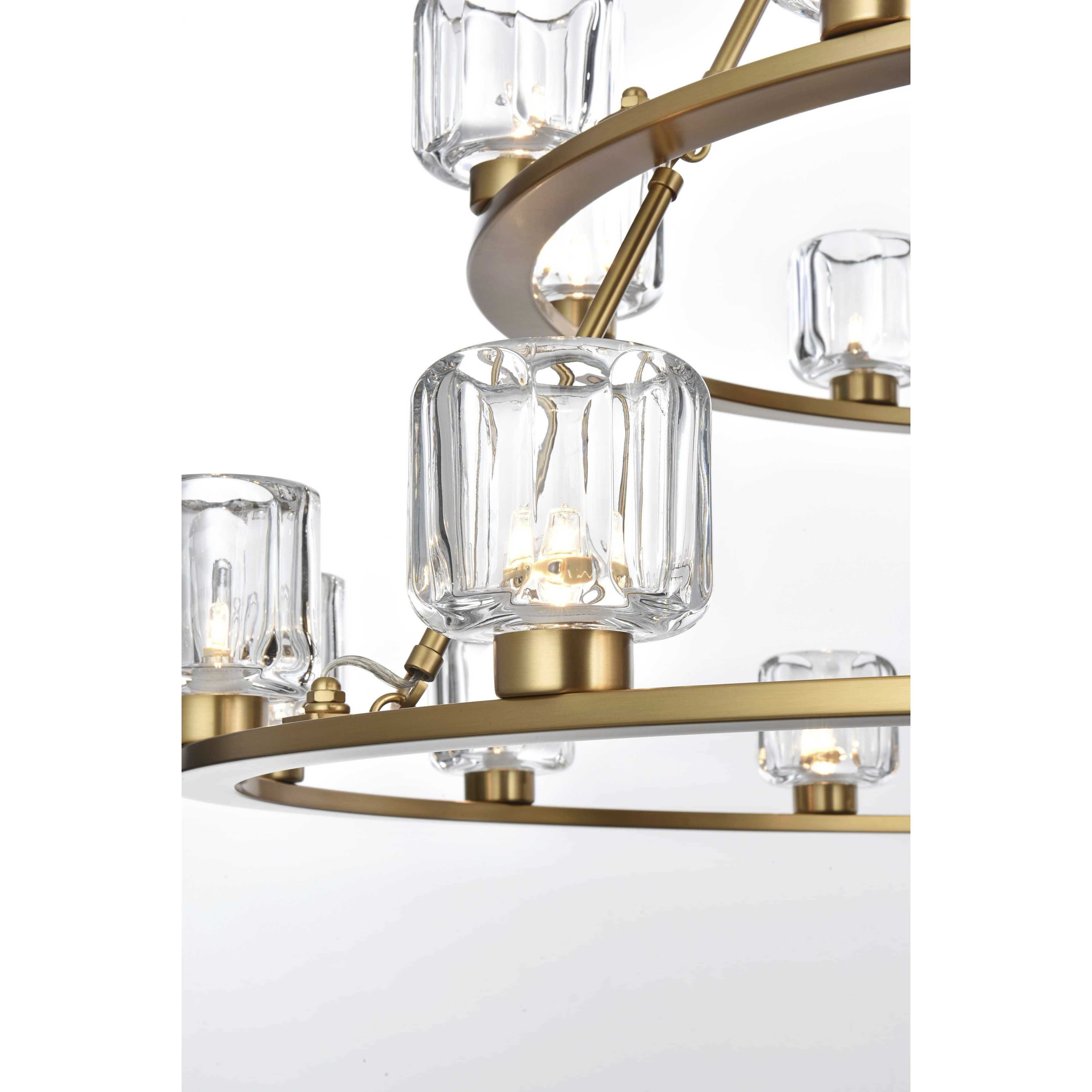 Cadence 15 Light 36 inch Satin Gold Chandelier Ceiling Light