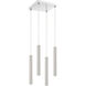 Forest LED 9.5 inch Chrome Chandelier Ceiling Light in Brushed Nickel Steel, 4, 11