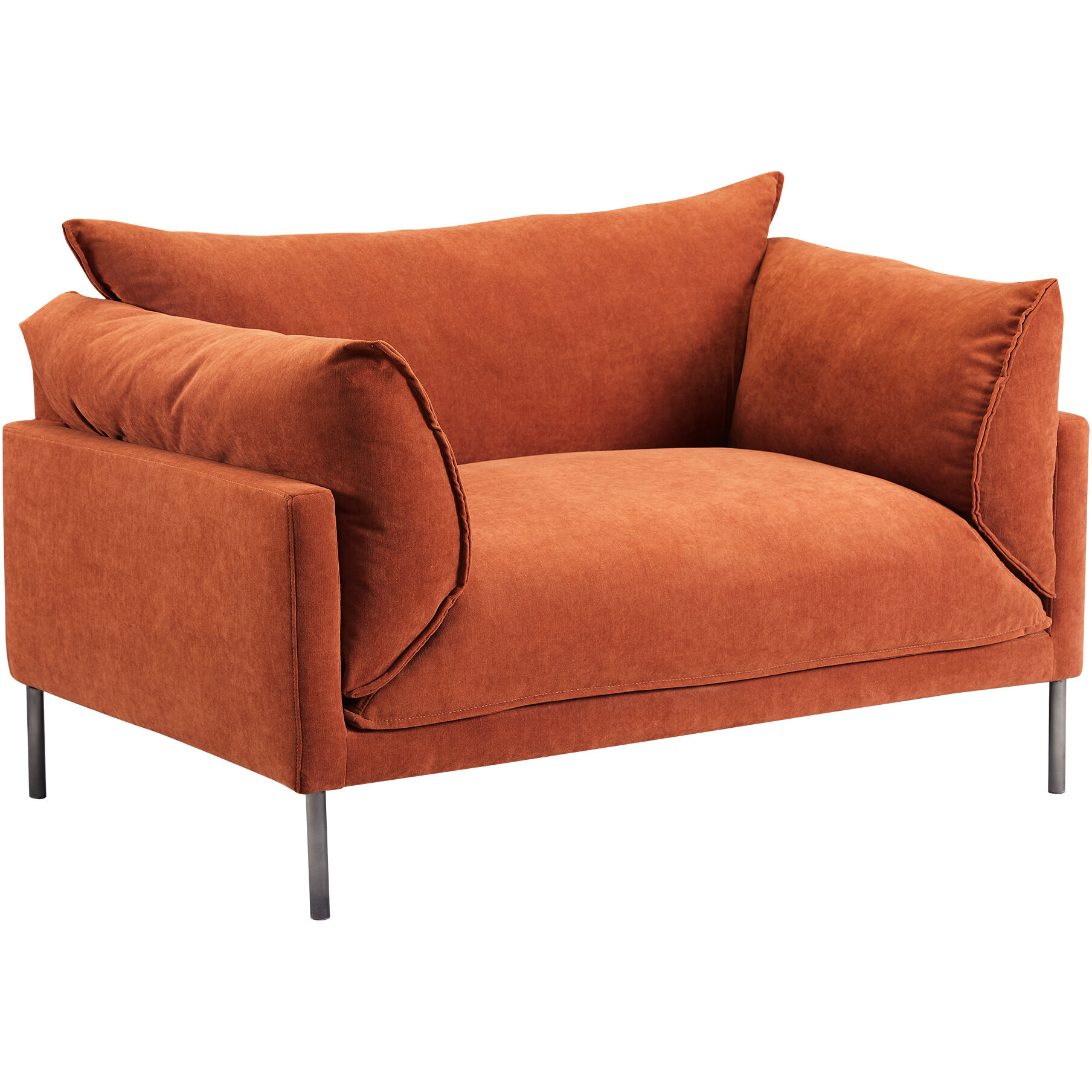Orange chair and a hot sale half