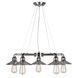 Signature 5 Light 27 inch Vintage Chrome Chandelier Ceiling Light