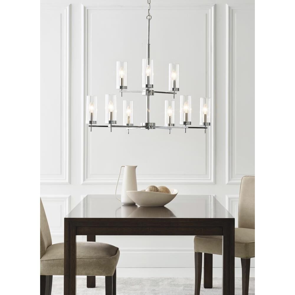 Sean Lavin Zire 9 Light 32 inch Chrome Chandelier Ceiling Light