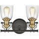 Chadwick Vanity Light Wall Light in Oil Rubbed Bronze with Satin Brass