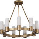 Contessa 9 Light 27 inch Natural Aged Brass Single-Tier Chandelier Ceiling Light