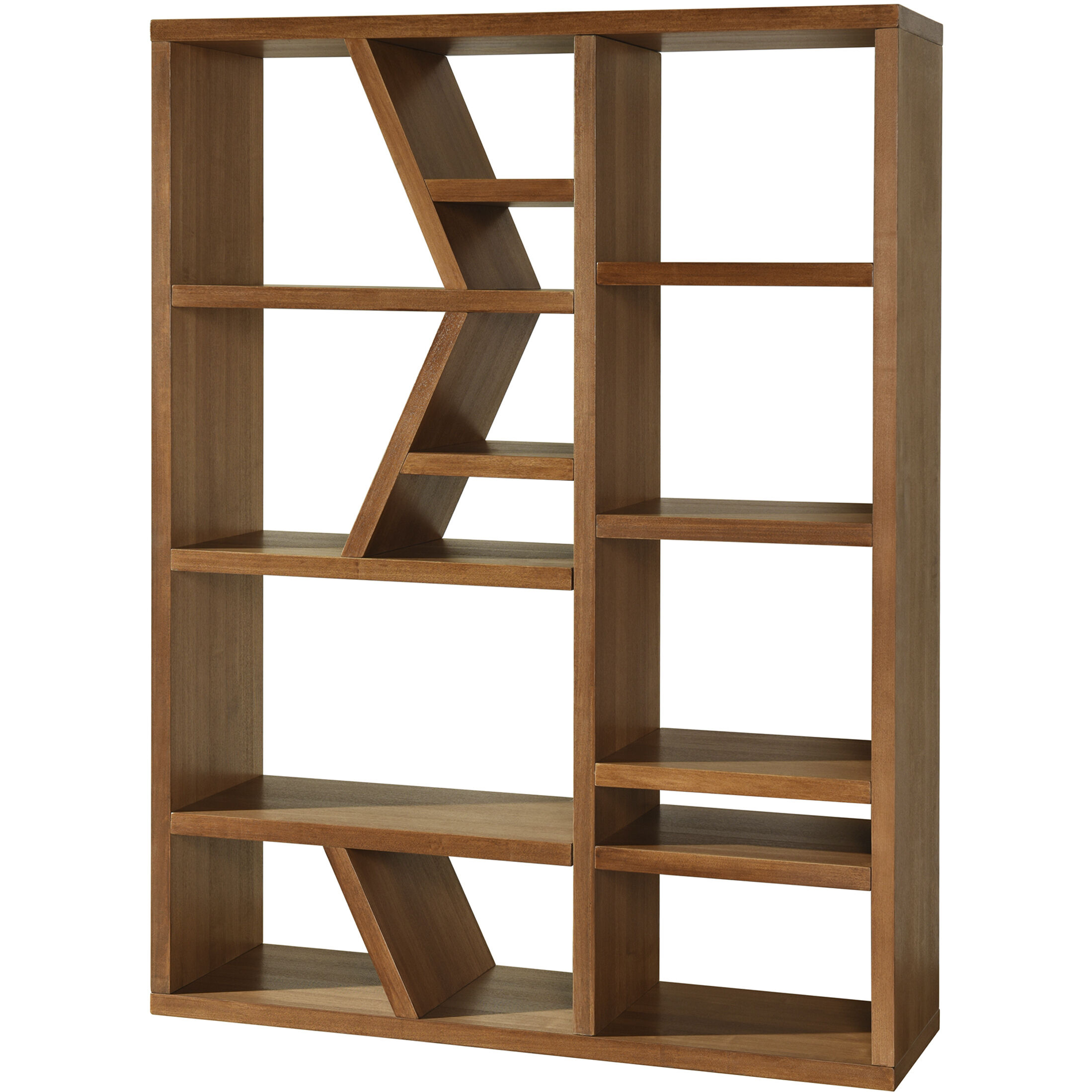 Winnona Amber Woodgrain Bookshelf