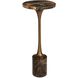 Karnes 23 X 10 inch Bronze and Black Marble Drink Table