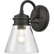 Dovas 1 Light 11.5 inch Textured Black Outdoor Wall Sconce