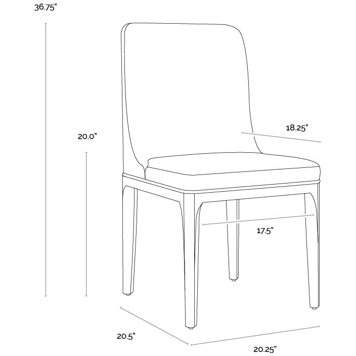 Elisa Grey Oak / Naya Check Black Dining Chair
