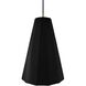 Radiance Collection - Fluted Pendant Ceiling Light in Antique Brass, Black Cord, Replaceable Bulb, Carbon Matte Black, 9W x 13H, Form+Finish+Function