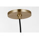 Richard June Sorelle 1 Light 7 inch Estate Brass Pendant Ceiling Light in LED