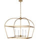 C&M by Chapman & Myers Stonington 4 Light 29.63 inch Antique Gild Hanging Lantern Ceiling Light