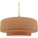 Radiance Collection - Tier Pendant Ceiling Light in Brushed Nickel, Dedicated LED, Beige Twist Cord, Adobe, 16.25W x 6H, Form+Finish+Function